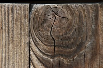 Detail der Oberfläche eines französischen Schneids aus Holz