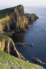 Cliffs and Lighthouse Point Neist Skye Scotland