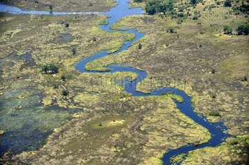 Meander River in the Okavango Delta Botswana