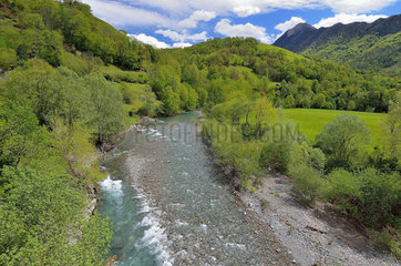 Gave d'Aspe in the spring. Aspe Valley  Pyrenees  France