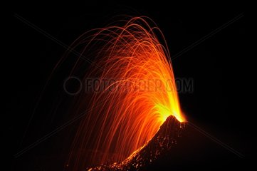 Eruption of the Pacaya volcano in Guatemala