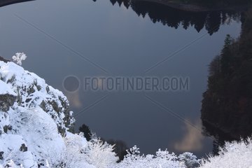 Reflection in a lake of Hohneck mountains France