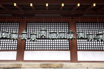 Bronze lanterns of he Kasuga Taisha shrine in Nara Japan