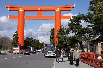 Portal traditional Shinto in Kyoto Japan