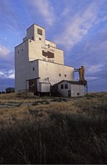 Wooden grain silo Val Marie City Saskatchewan Canada