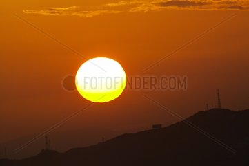 Sonnenuntergang auf dem Costa del Sol Spanien