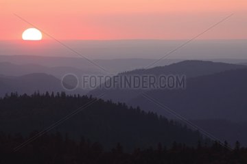 Sunset on Vosges mountains France