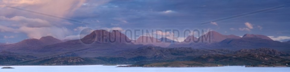 Loch Gairloch and Torridon mountains Highland Scotland