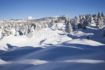 Ski touring in the Vercors Isère France