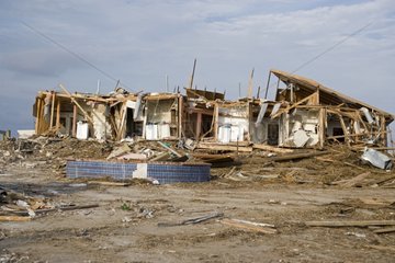 Damage caused by Hurricane Katrina in Slidell Louisiana USA