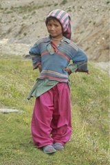 Junges Mädchen aus Bergen von Zanskar India