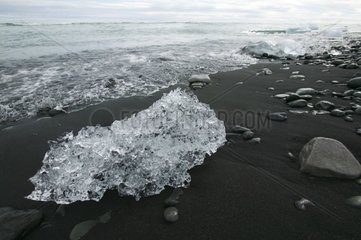 Piece of iceberg from Vatnajoekull glacier Iceland