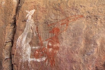 Rock painting in Kakadu NP Australia