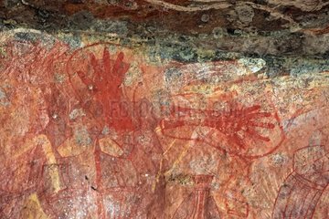 Rock painting in Kakadu NP Australia