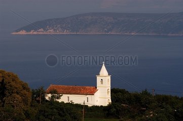 Kapelle der Insel der Cres auf dem kroatischen Adria -Meer