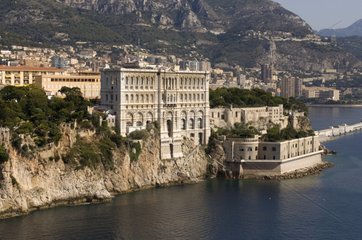 Aerial view of the Oceanographic Museum of Monaco
