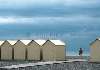 Beach cabins Cayeux Somme France