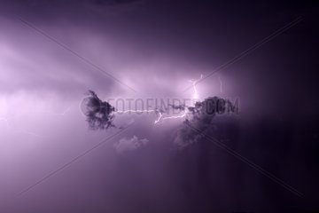 Lightning in the sky stratus fractus