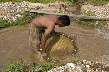 Artisan mine for research of semi-precious stones Sri Lanka