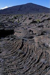 Lava -Fluss des Vulkans Piton de la Fournaise la Réunion
