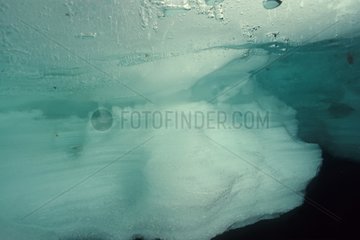 Ice forms Diving under ice Alps Europe