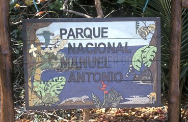 Panel of the National park of Manuel Antonio in Costa Rica