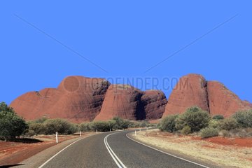 Road leading to The Olgas Uluru NP-Kata Tjuta Australia