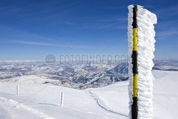 Summit of Mont Ventoux in Snow Provence France