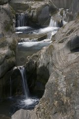 Series of pools and waterfall on a river Austria