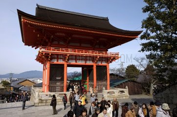 Entrance portico of the temple Kiyomizu-Dera at Kyoto Japan