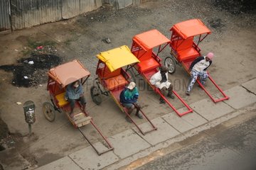 Push-push awaiting customers Antsirabe Madagascar