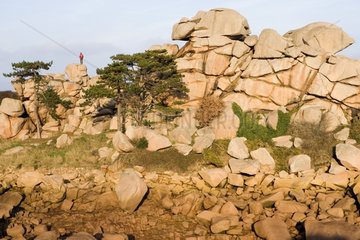 Rocks on the Côte de granit rose at Ploumanac'h
