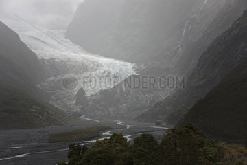 Franz Josef Glacier in bad times New Zealand