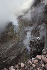 Fumaroles in the crater of the Telica volcano Nicaragua