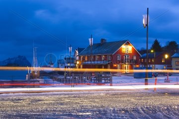 Housing enlightened Island Våg eastern Lofoten Norway