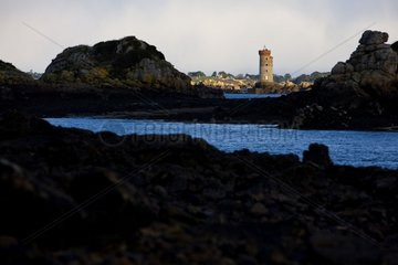 Lighthouse and rocks Estuary Trieux Britain France