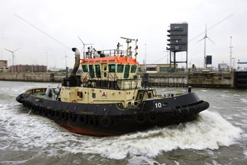 Tug in the port of Antwerp Belgium