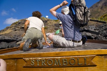 Arrived by boat on the island of Stromboli