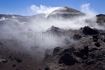 The volcano of Etna in the Province of Catane Sicile