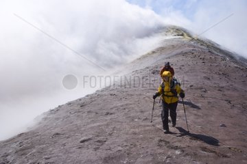 Trekking on the volcano Etna Province of Catane Sicile