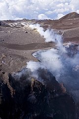 Steam and smokes on Etna in Sicily