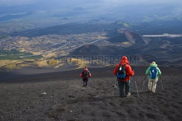 Trekking on the Mount Etna in Sicily