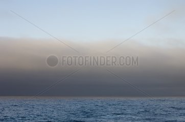 Fog over the Bransfield Strait Antarctica Peninsula