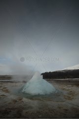Heiße Quelle im Winter Island