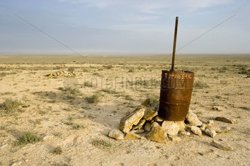 Paysage de steppe de l'ouest du Kazakhstan