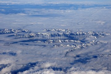 Luftaufnahme von Rocky Mountains Kanada