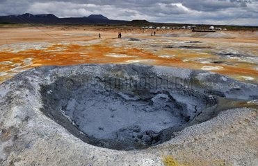 Mud pot Námafjall north of Iceland