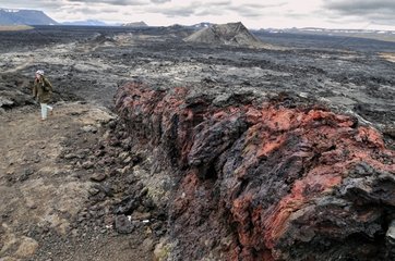 Lava field of Krafla in northern Iceland