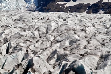Skaftafellsjoekull glacier in southern Iceland