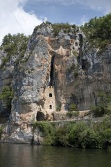 Château des Anglais in a cliff bordering the Lot France